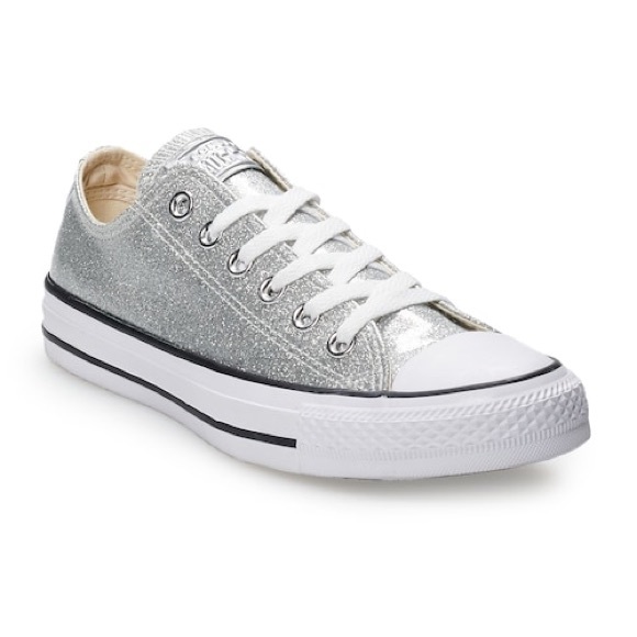 grey sparkle converse
